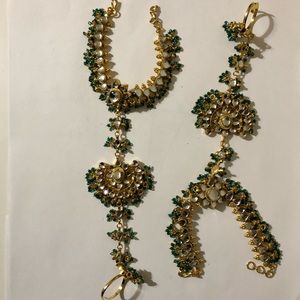 Indian Jewelry-Hand Bracelet with attached ring